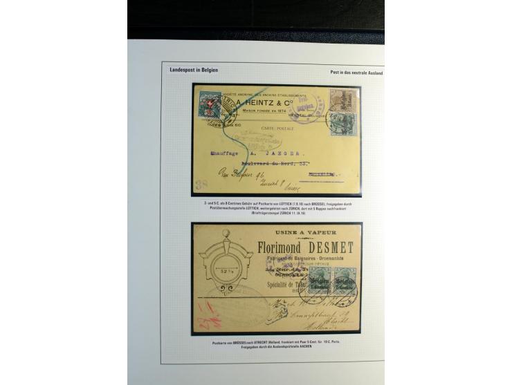 1914/1918, interessante Sammlung mit 30 Briefen, Karten und Ganzsachen inkl. Etappe West, dabei Zensuren, R-Briefen, Marken m