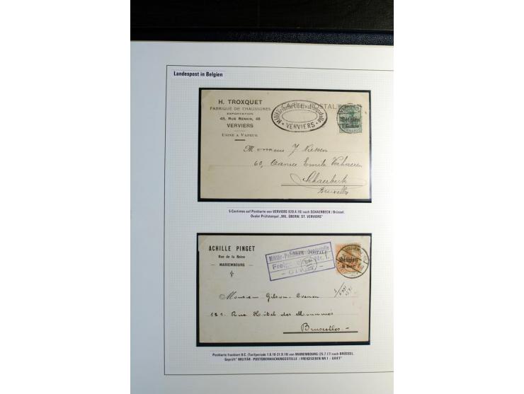 1914/1918, interessante Sammlung mit 30 Briefen, Karten und Ganzsachen inkl. Etappe West, dabei Zensuren, R-Briefen, Marken m