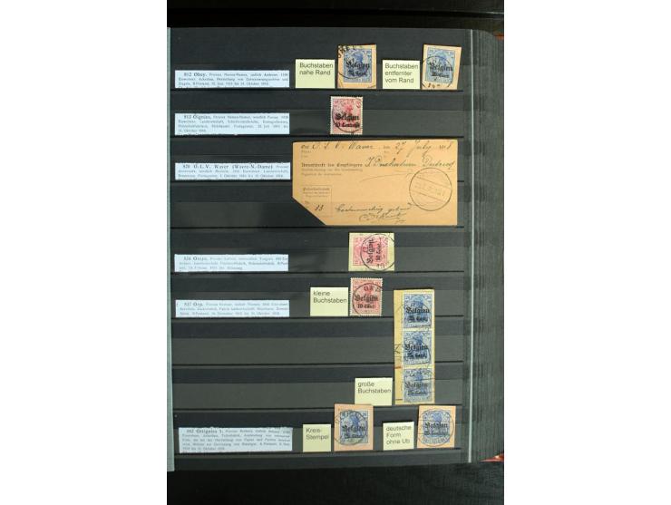 STEMPELSAMMLUNG: AARSCHOT- ZOUT-LEEUW, umfangreiche Sammlung mit über 90 Briefen/Karten und Postanweisungen sowie hunderten M