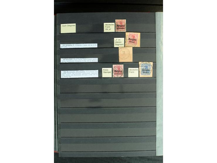 STEMPELSAMMLUNG: AARSCHOT- ZOUT-LEEUW, umfangreiche Sammlung mit über 90 Briefen/Karten und Postanweisungen sowie hunderten M