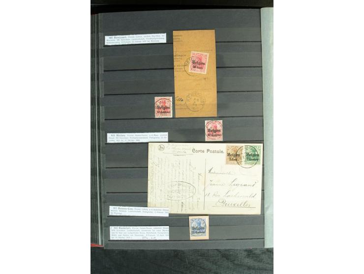 STEMPELSAMMLUNG: AARSCHOT- ZOUT-LEEUW, umfangreiche Sammlung mit über 90 Briefen/Karten und Postanweisungen sowie hunderten M
