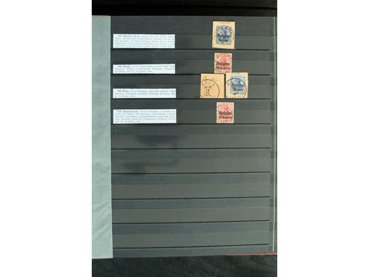 STEMPELSAMMLUNG: AARSCHOT- ZOUT-LEEUW, umfangreiche Sammlung mit über 90 Briefen/Karten und Postanweisungen sowie hunderten M