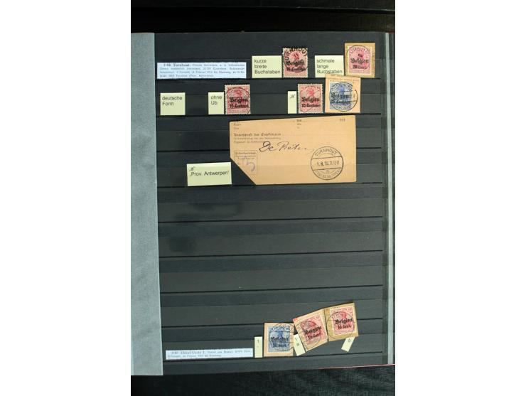 STEMPELSAMMLUNG: AARSCHOT- ZOUT-LEEUW, umfangreiche Sammlung mit über 90 Briefen/Karten und Postanweisungen sowie hunderten M