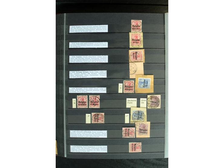 STEMPELSAMMLUNG: AARSCHOT- ZOUT-LEEUW, umfangreiche Sammlung mit über 90 Briefen/Karten und Postanweisungen sowie hunderten M