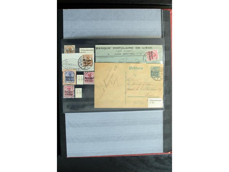 STEMPELSAMMLUNG: AARSCHOT- ZOUT-LEEUW, umfangreiche Sammlung mit über 90 Briefen/Karten und Postanweisungen sowie hunderten M