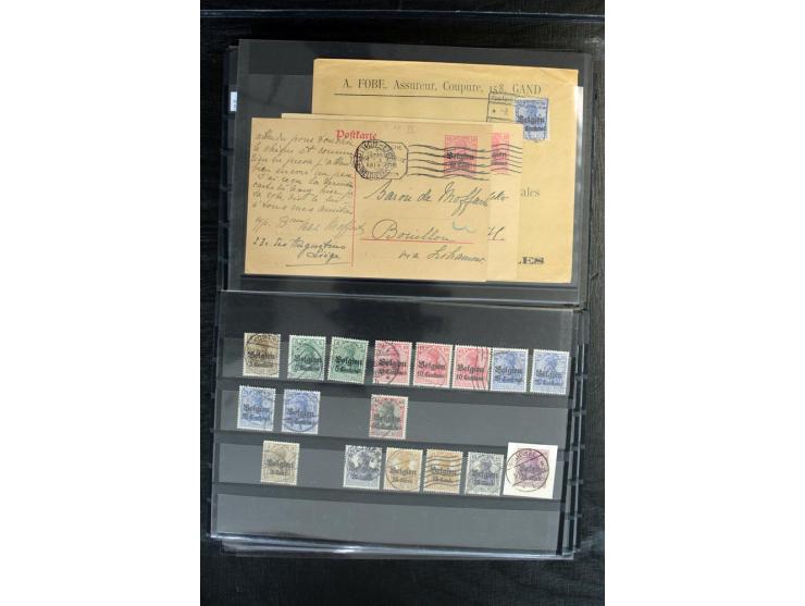STEMPELSAMMLUNG: AARSCHOT- ZOUT-LEEUW, umfangreiche Sammlung mit über 90 Briefen/Karten und Postanweisungen sowie hunderten M