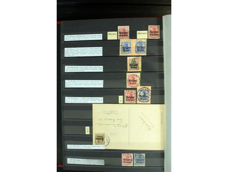 STEMPELSAMMLUNG: AARSCHOT- ZOUT-LEEUW, umfangreiche Sammlung mit über 90 Briefen/Karten und Postanweisungen sowie hunderten M