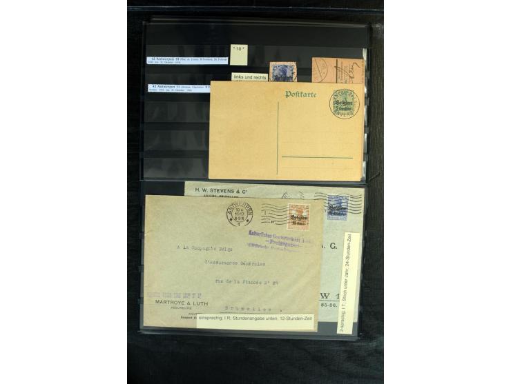 STEMPELSAMMLUNG: AARSCHOT- ZOUT-LEEUW, umfangreiche Sammlung mit über 90 Briefen/Karten und Postanweisungen sowie hunderten M