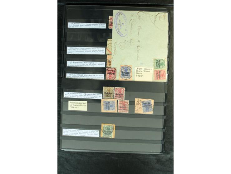 STEMPELSAMMLUNG: AARSCHOT- ZOUT-LEEUW, umfangreiche Sammlung mit über 90 Briefen/Karten und Postanweisungen sowie hunderten M