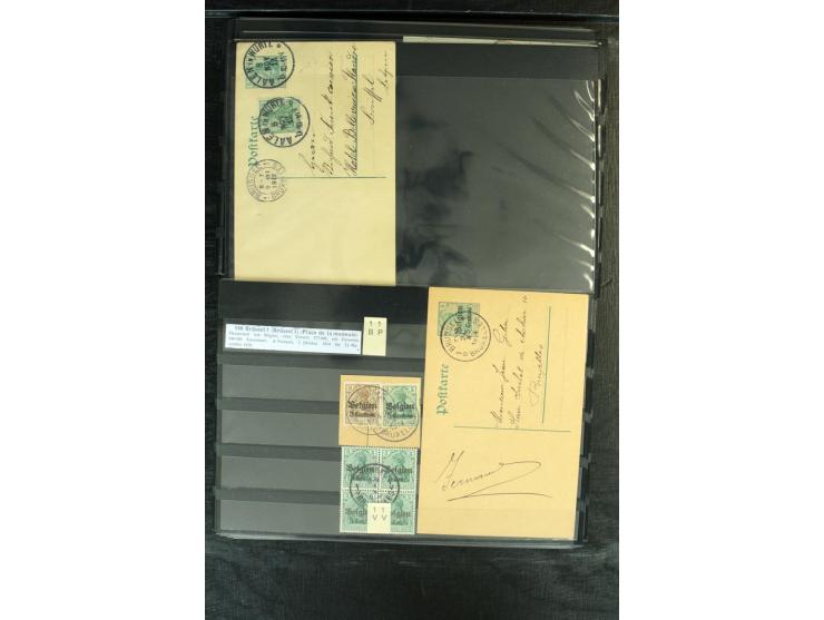 STEMPELSAMMLUNG: AARSCHOT- ZOUT-LEEUW, umfangreiche Sammlung mit über 90 Briefen/Karten und Postanweisungen sowie hunderten M