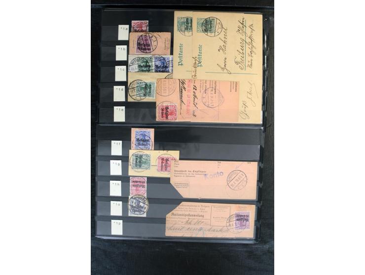 STEMPELSAMMLUNG: AARSCHOT- ZOUT-LEEUW, umfangreiche Sammlung mit über 90 Briefen/Karten und Postanweisungen sowie hunderten M