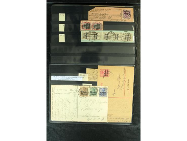 STEMPELSAMMLUNG: AARSCHOT- ZOUT-LEEUW, umfangreiche Sammlung mit über 90 Briefen/Karten und Postanweisungen sowie hunderten M