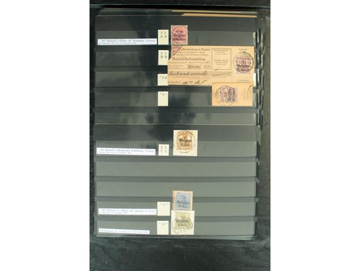 STEMPELSAMMLUNG: AARSCHOT- ZOUT-LEEUW, umfangreiche Sammlung mit über 90 Briefen/Karten und Postanweisungen sowie hunderten M