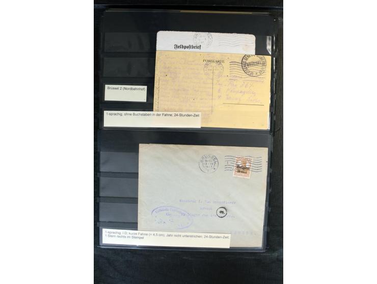 STEMPELSAMMLUNG: AARSCHOT- ZOUT-LEEUW, umfangreiche Sammlung mit über 90 Briefen/Karten und Postanweisungen sowie hunderten M