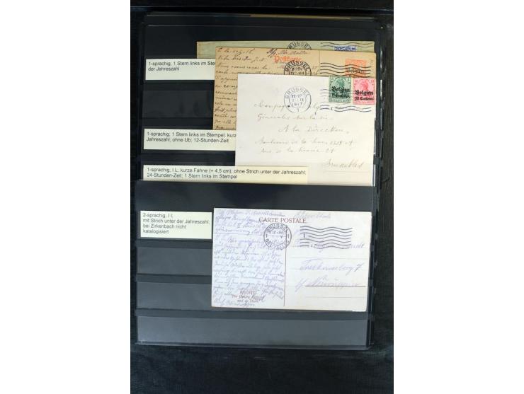 STEMPELSAMMLUNG: AARSCHOT- ZOUT-LEEUW, umfangreiche Sammlung mit über 90 Briefen/Karten und Postanweisungen sowie hunderten M