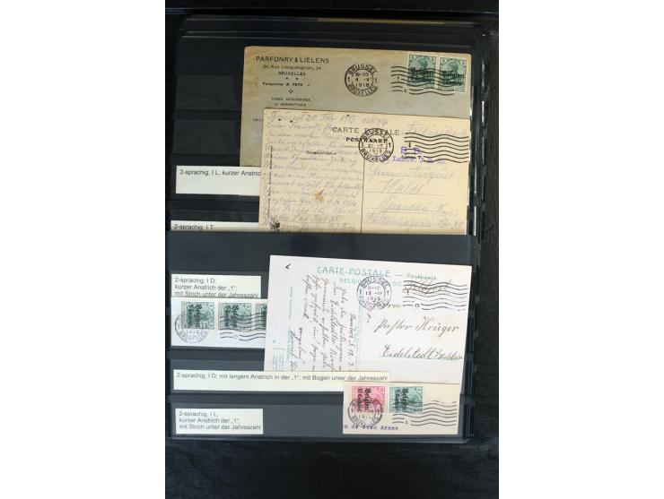STEMPELSAMMLUNG: AARSCHOT- ZOUT-LEEUW, umfangreiche Sammlung mit über 90 Briefen/Karten und Postanweisungen sowie hunderten M