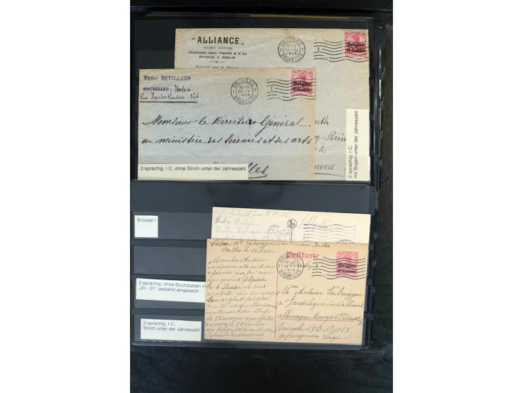 STEMPELSAMMLUNG: AARSCHOT- ZOUT-LEEUW, umfangreiche Sammlung mit über 90 Briefen/Karten und Postanweisungen sowie hunderten M