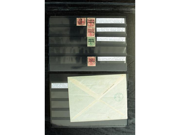 STEMPELSAMMLUNG: AARSCHOT- ZOUT-LEEUW, umfangreiche Sammlung mit über 90 Briefen/Karten und Postanweisungen sowie hunderten M
