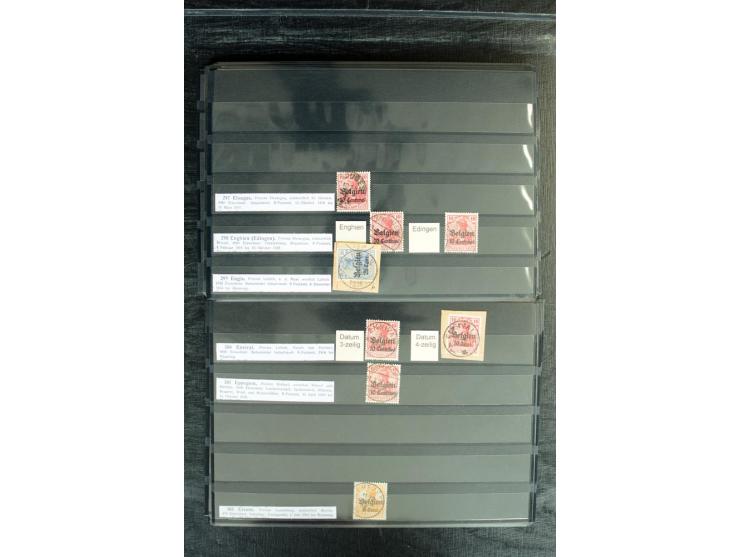 STEMPELSAMMLUNG: AARSCHOT- ZOUT-LEEUW, umfangreiche Sammlung mit über 90 Briefen/Karten und Postanweisungen sowie hunderten M