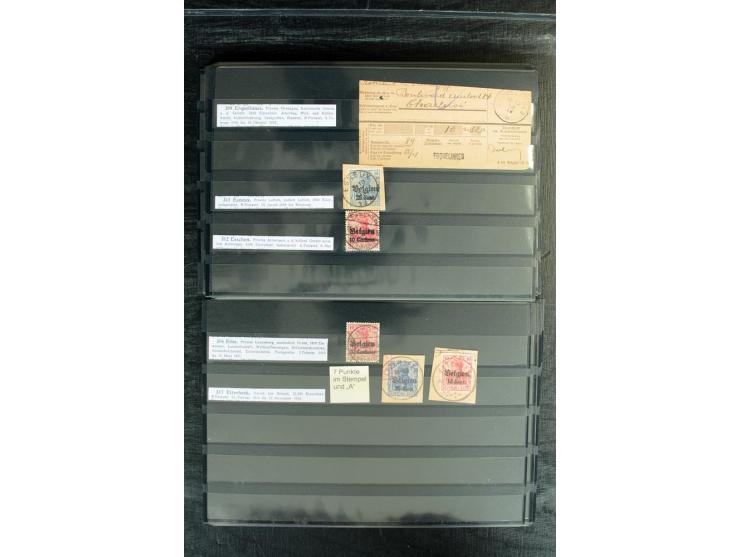 STEMPELSAMMLUNG: AARSCHOT- ZOUT-LEEUW, umfangreiche Sammlung mit über 90 Briefen/Karten und Postanweisungen sowie hunderten M