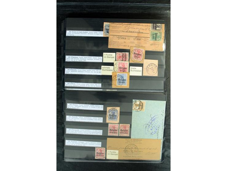 STEMPELSAMMLUNG: AARSCHOT- ZOUT-LEEUW, umfangreiche Sammlung mit über 90 Briefen/Karten und Postanweisungen sowie hunderten M