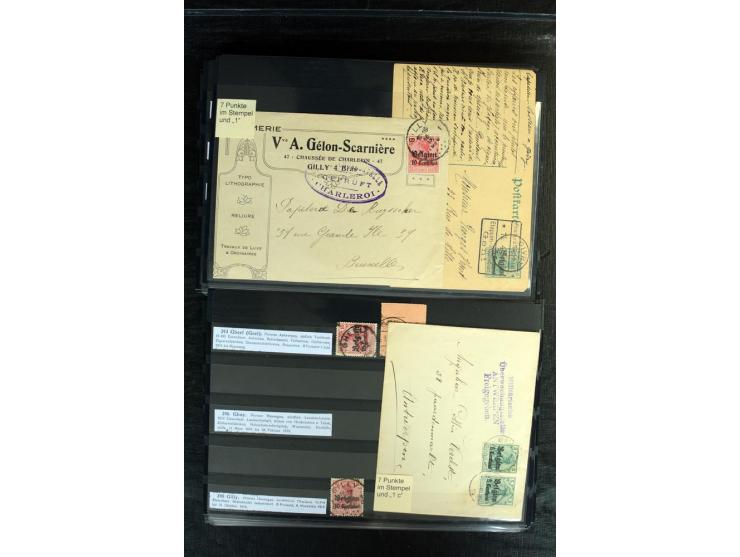 STEMPELSAMMLUNG: AARSCHOT- ZOUT-LEEUW, umfangreiche Sammlung mit über 90 Briefen/Karten und Postanweisungen sowie hunderten M