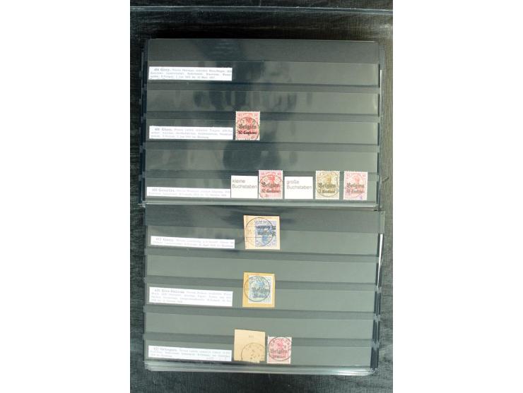 STEMPELSAMMLUNG: AARSCHOT- ZOUT-LEEUW, umfangreiche Sammlung mit über 90 Briefen/Karten und Postanweisungen sowie hunderten M