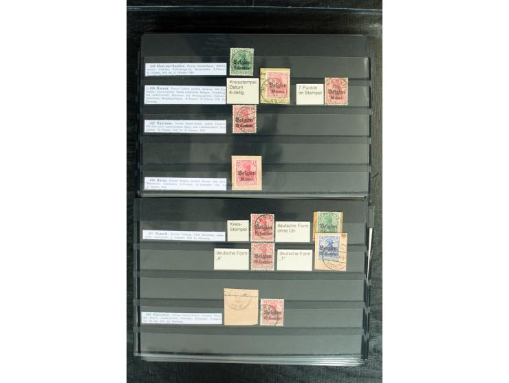 STEMPELSAMMLUNG: AARSCHOT- ZOUT-LEEUW, umfangreiche Sammlung mit über 90 Briefen/Karten und Postanweisungen sowie hunderten M