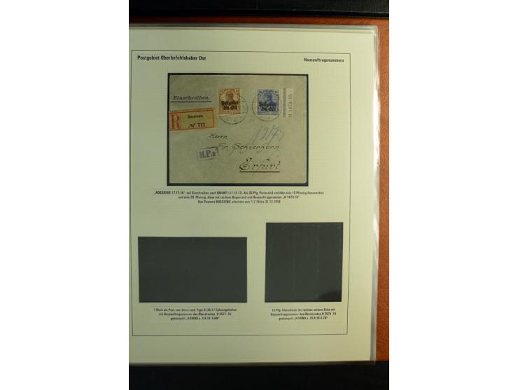 1916/1918, interessante Sammlung mit 30 Briefen, Karten und Ganzsachen, dabei u.a. viele R-Bedarfsbriefe, verschiedene Zensur