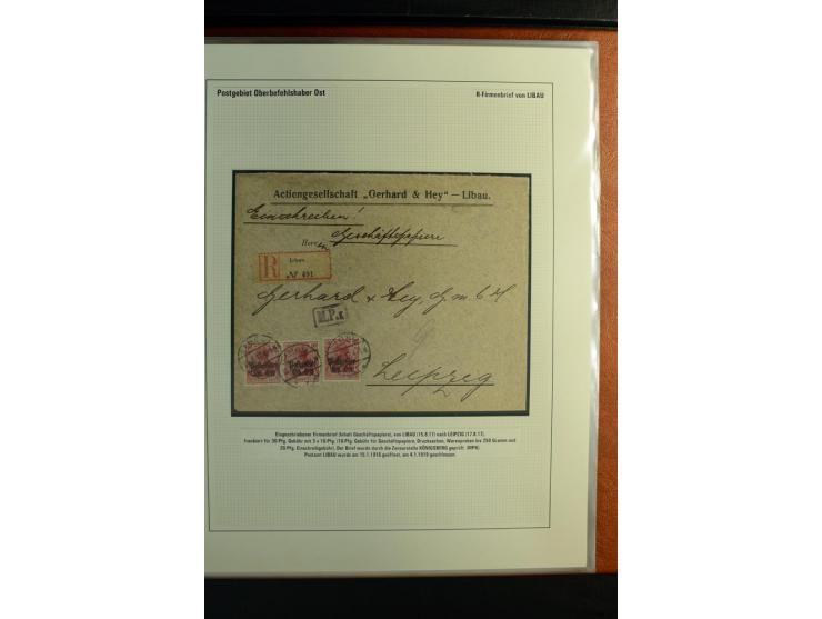 1916/1918, interessante Sammlung mit 30 Briefen, Karten und Ganzsachen, dabei u.a. viele R-Bedarfsbriefe, verschiedene Zensur