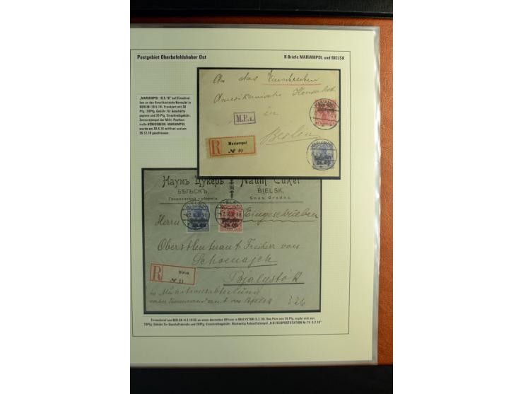 1916/1918, interessante Sammlung mit 30 Briefen, Karten und Ganzsachen, dabei u.a. viele R-Bedarfsbriefe, verschiedene Zensur