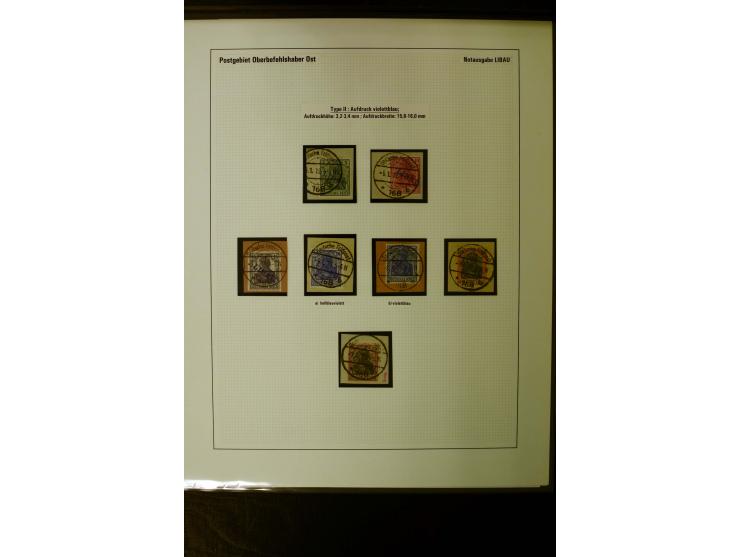 1919, gestempelte Sammlung, alles Briefstücke mit u.a. Mi.-Nr. 3A, 4Aa, 5A, 6A, 3Ba, 4Ba/a, 5Ba, 5Bb, 5Bbk, 6Ba, 6Bb, 6Bbk et