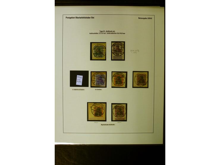 1919, gestempelte Sammlung, alles Briefstücke mit u.a. Mi.-Nr. 3A, 4Aa, 5A, 6A, 3Ba, 4Ba/a, 5Ba, 5Bb, 5Bbk, 6Ba, 6Bb, 6Bbk et