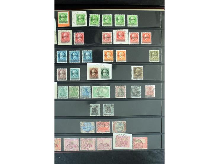 1920/59, postfrische und ungebrauchte Sammlung mit u.a. Mi.-Nr. 128-34, 151-57, 161-67, 226-38I, Bl.1 und2 etc., dazu gestemp