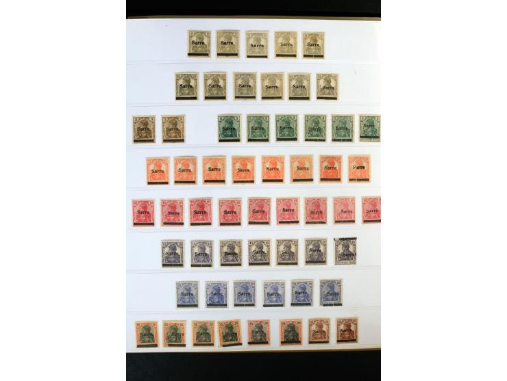 1920/59, postfrische und ungebrauchte Sammlung mit u.a. Mi.-Nr. 128-34, 151-57, 161-67, 226-38I, Bl.1 und2 etc., dazu gestemp