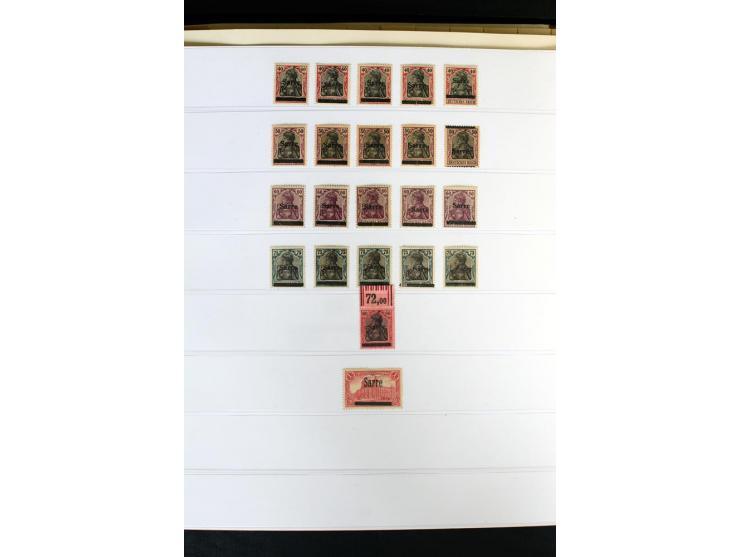 1920/59, postfrische und ungebrauchte Sammlung mit u.a. Mi.-Nr. 128-34, 151-57, 161-67, 226-38I, Bl.1 und2 etc., dazu gestemp