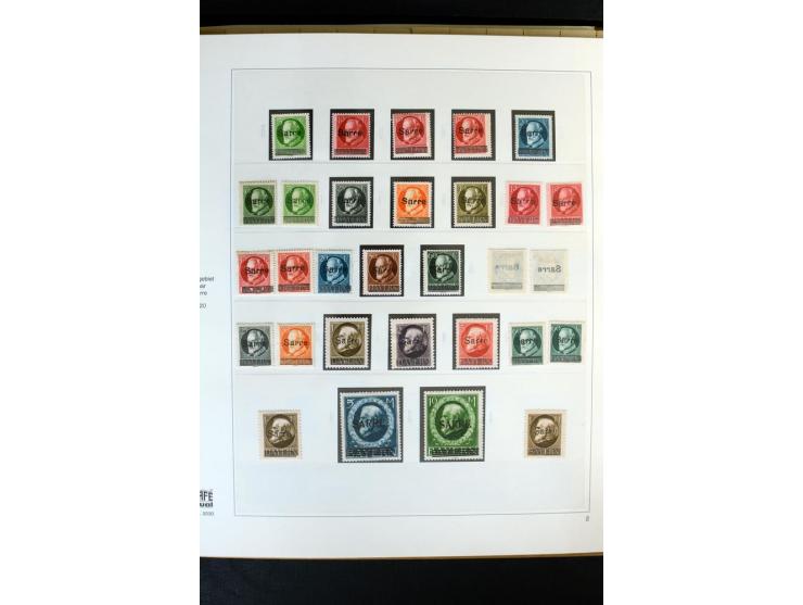 1920/59, postfrische und ungebrauchte Sammlung mit u.a. Mi.-Nr. 128-34, 151-57, 161-67, 226-38I, Bl.1 und2 etc., dazu gestemp
