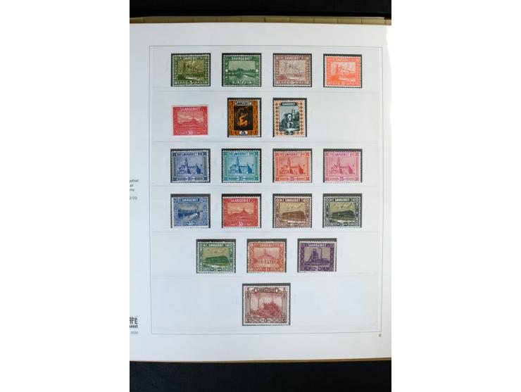 1920/59, postfrische und ungebrauchte Sammlung mit u.a. Mi.-Nr. 128-34, 151-57, 161-67, 226-38I, Bl.1 und2 etc., dazu gestemp