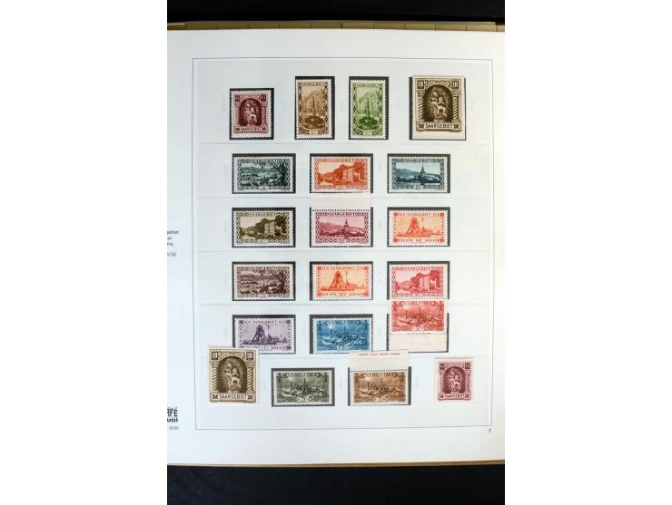 1920/59, postfrische und ungebrauchte Sammlung mit u.a. Mi.-Nr. 128-34, 151-57, 161-67, 226-38I, Bl.1 und2 etc., dazu gestemp