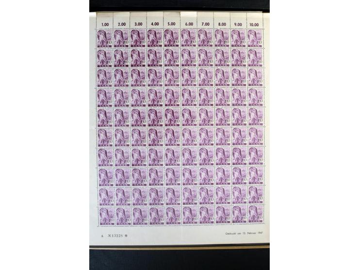 1920/59, postfrische und ungebrauchte Sammlung mit u.a. Mi.-Nr. 128-34, 151-57, 161-67, 226-38I, Bl.1 und2 etc., dazu gestemp