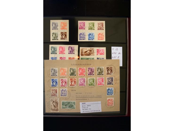 1947/56, sehr schöne postfrische und gestempelte Sammlung in den Hauptnummern weit überkomplett mit einer Vielzahl an Besonde