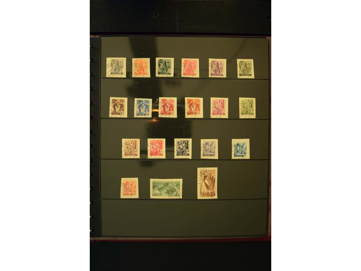 1947/56, sehr schöne postfrische und gestempelte Sammlung in den Hauptnummern weit überkomplett mit einer Vielzahl an Besonde