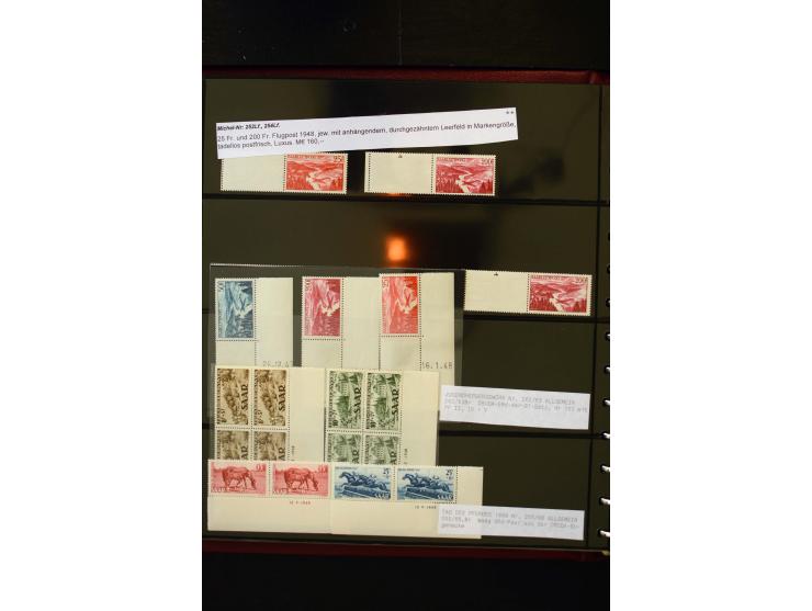 1947/56, sehr schöne postfrische und gestempelte Sammlung in den Hauptnummern weit überkomplett mit einer Vielzahl an Besonde
