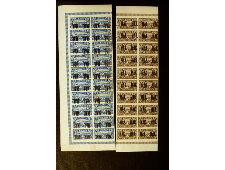 1920, Wappen und Landschaft 2½ Pfg. bis 10 M., je per 20, gezähnt oder ungezähnt mit Aufdruck "MAK", 20 Pfg. mit Doppeldruck 