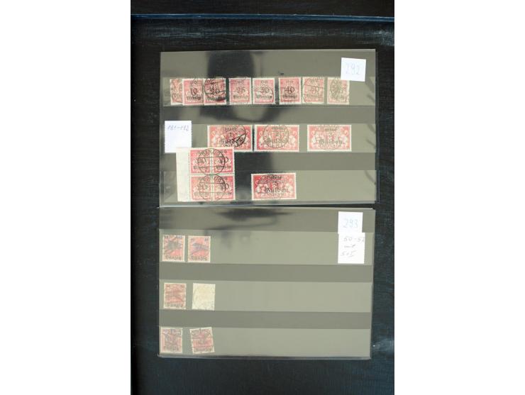1920/23, sehr schöne gestempelte Partie mit diversen Briefen, dabei viele bessere Werte wie Mi.-Nr. 2a, 12c, 16I, 19DDII, 22b