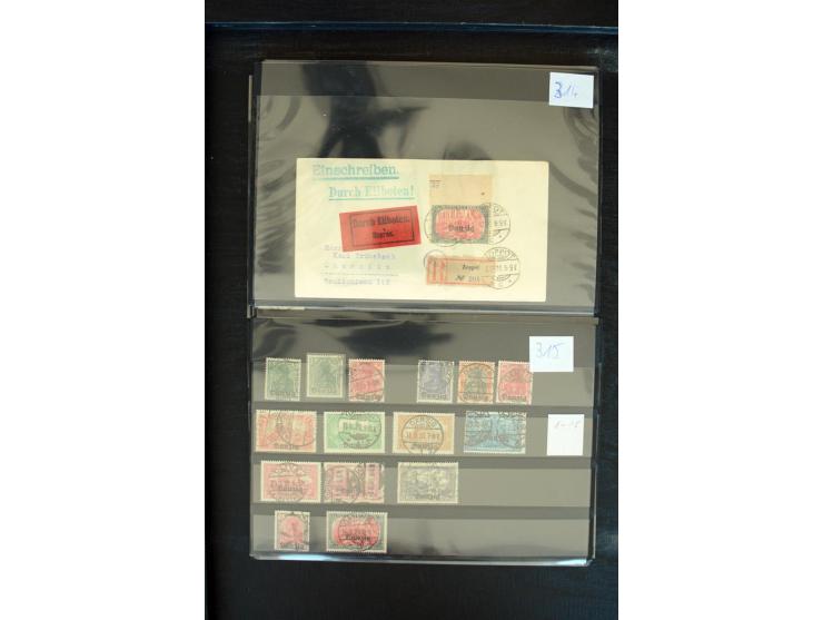 1920/23, sehr schöne gestempelte Partie mit diversen Briefen, dabei viele bessere Werte wie Mi.-Nr. 2a, 12c, 16I, 19DDII, 22b