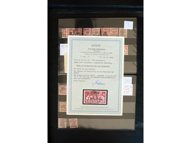 1920/23, sehr schöne gestempelte Partie mit diversen Briefen, dabei viele bessere Werte wie Mi.-Nr. 2a, 12c, 16I, 19DDII, 22b