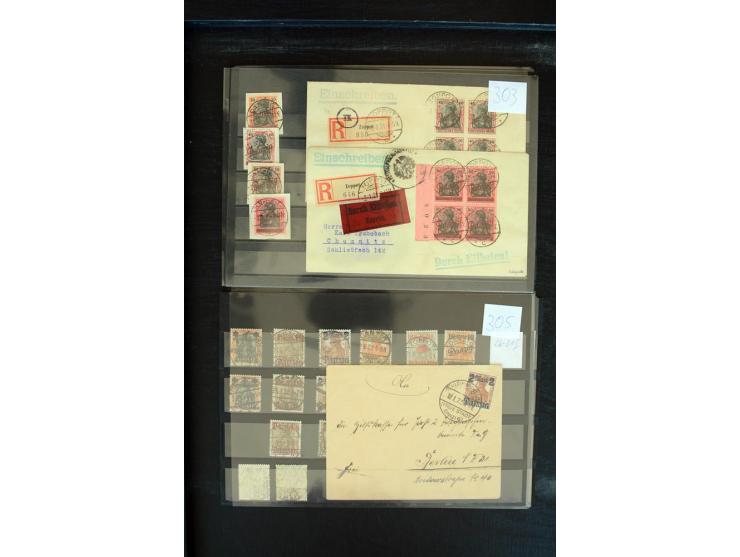 1920/23, sehr schöne gestempelte Partie mit diversen Briefen, dabei viele bessere Werte wie Mi.-Nr. 2a, 12c, 16I, 19DDII, 22b