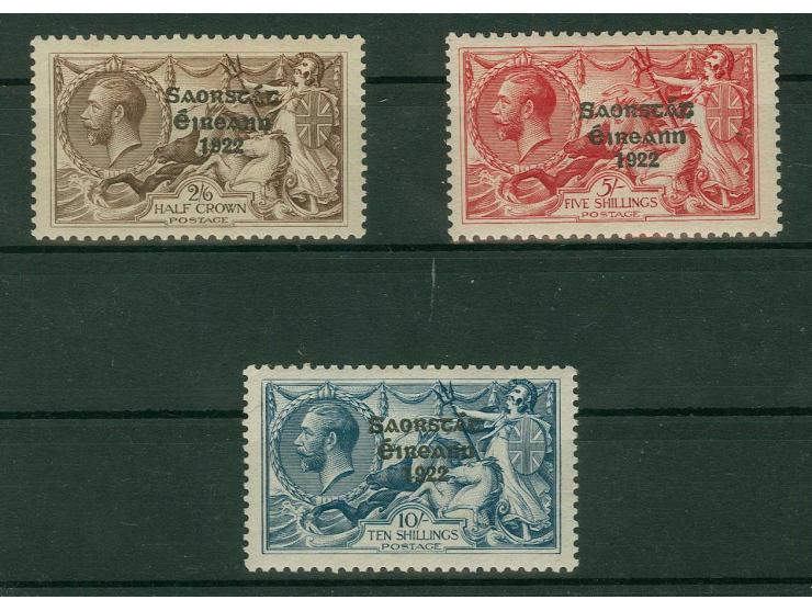 1922/28, seahorses 2 sh. 6 p.-10 sh., unused, fine
