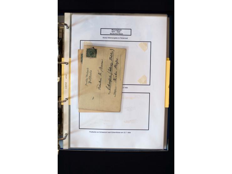 1828/1923, schöne und umfangreiche Sammlung in 7 Alben, dabei ab Vorphila über Preußen und Deutsches Reich mit gutem Brustchi